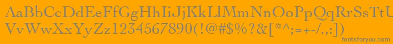 CochinLt Font – Gray Fonts on Orange Background