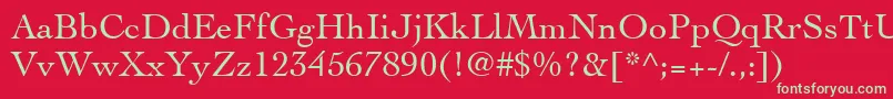 CochinLt Font – Green Fonts on Red Background
