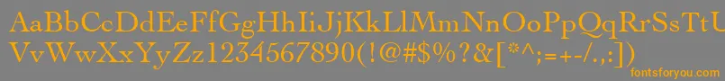 CochinLt Font – Orange Fonts on Gray Background