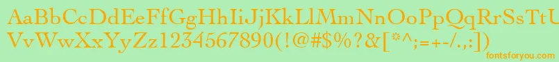 CochinLt Font – Orange Fonts on Green Background