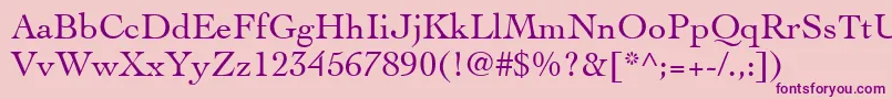 CochinLt Font – Purple Fonts on Pink Background