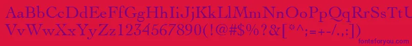 CochinLt Font – Purple Fonts on Red Background