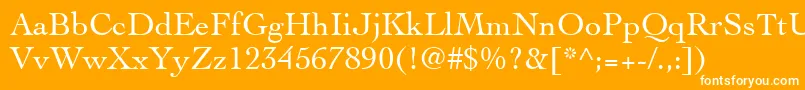 CochinLt Font – White Fonts on Orange Background