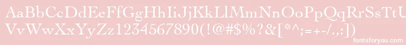 CochinLt Font – White Fonts on Pink Background