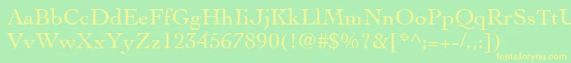 CochinLt Font – Yellow Fonts on Green Background