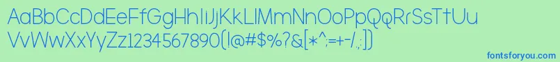 BmdTheBrooklyn Font – Blue Fonts on Green Background