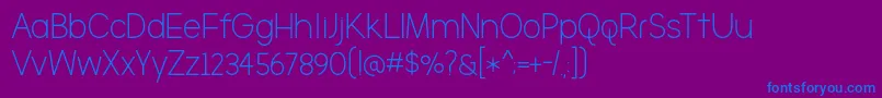 BmdTheBrooklyn Font – Blue Fonts on Purple Background