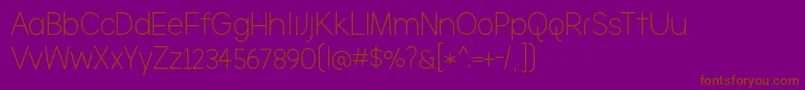 BmdTheBrooklyn Font – Brown Fonts on Purple Background