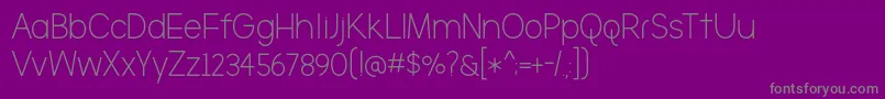 BmdTheBrooklyn Font – Gray Fonts on Purple Background