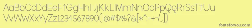 BmdTheBrooklyn Font – Gray Fonts on Yellow Background