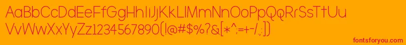 BmdTheBrooklyn Font – Red Fonts on Orange Background