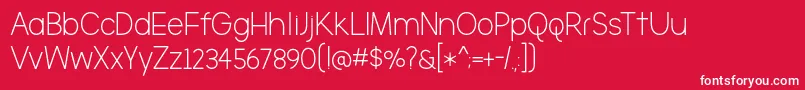 BmdTheBrooklyn Font – White Fonts on Red Background