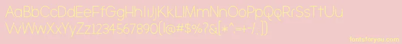 BmdTheBrooklyn Font – Yellow Fonts on Pink Background