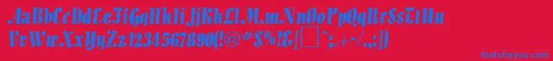 AlligatorRegularDb Font – Blue Fonts on Red Background