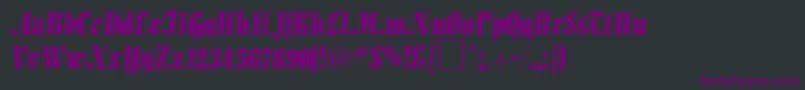 Шрифт AlligatorRegularDb – фиолетовые шрифты на чёрном фоне