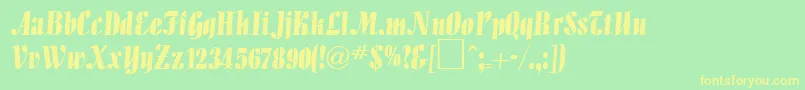 AlligatorRegularDb Font – Yellow Fonts on Green Background