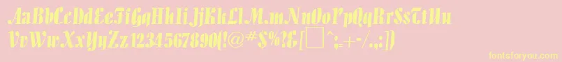 AlligatorRegularDb Font – Yellow Fonts on Pink Background