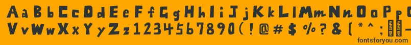 Шрифт FontZarameFreeRegular – чёрные шрифты на оранжевом фоне