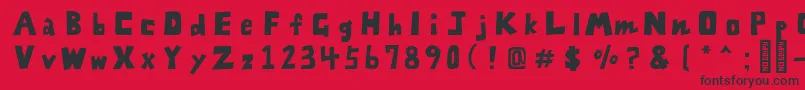 FontZarameFreeRegular Font – Black Fonts on Red Background
