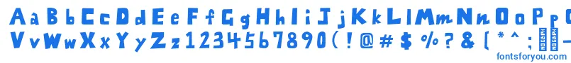 Шрифт FontZarameFreeRegular – синие шрифты