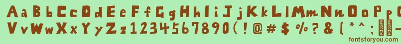 FontZarameFreeRegular Font – Brown Fonts on Green Background