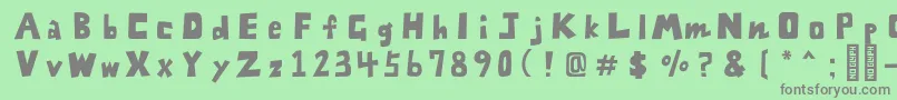 Шрифт FontZarameFreeRegular – серые шрифты на зелёном фоне