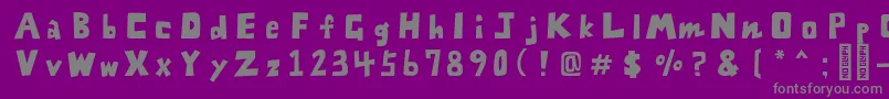 Шрифт FontZarameFreeRegular – серые шрифты на фиолетовом фоне