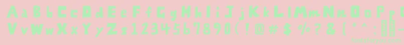 FontZarameFreeRegular-Schriftart – Grüne Schriften auf rosa Hintergrund