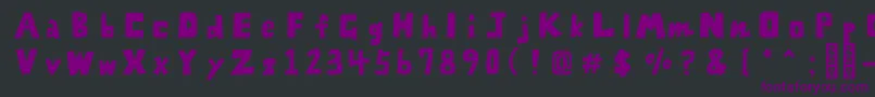 FontZarameFreeRegular-Schriftart – Violette Schriften auf schwarzem Hintergrund