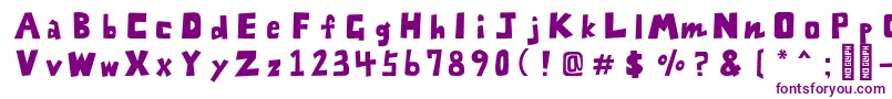 Шрифт FontZarameFreeRegular – фиолетовые шрифты на белом фоне