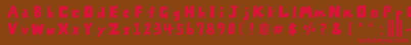 FontZarameFreeRegular Font – Red Fonts on Brown Background