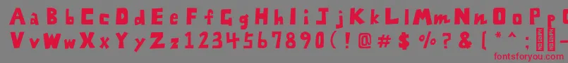 FontZarameFreeRegular Font – Red Fonts on Gray Background