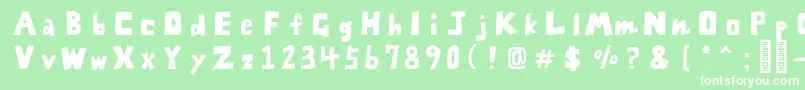 FontZarameFreeRegular Font – White Fonts on Green Background