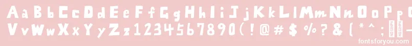 Шрифт FontZarameFreeRegular – белые шрифты на розовом фоне