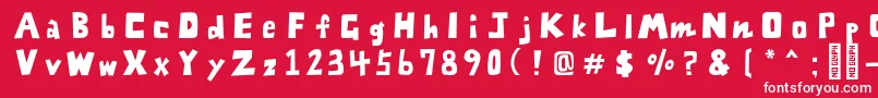 FontZarameFreeRegular Font – White Fonts on Red Background