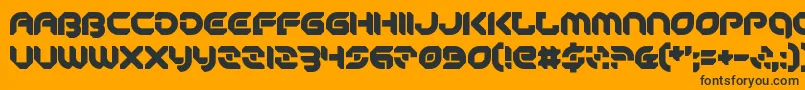 PeaceAndEquality-Schriftart – Schwarze Schriften auf orangefarbenem Hintergrund