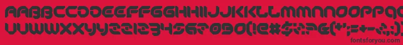PeaceAndEquality-Schriftart – Schwarze Schriften auf rotem Hintergrund