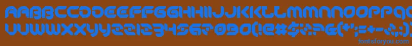 Шрифт PeaceAndEquality – синие шрифты на коричневом фоне