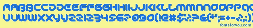 PeaceAndEquality Font – Blue Fonts on Yellow Background