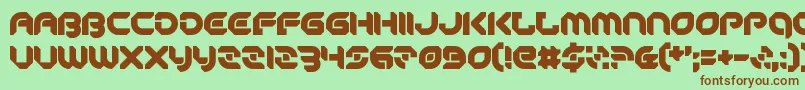 Шрифт PeaceAndEquality – коричневые шрифты на зелёном фоне