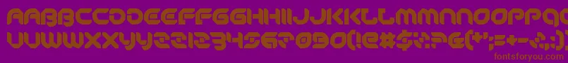 PeaceAndEquality-fontti – ruskeat fontit violetilla taustalla