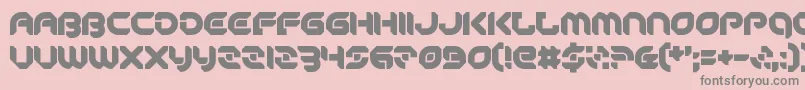 PeaceAndEquality-fontti – harmaat kirjasimet vaaleanpunaisella taustalla