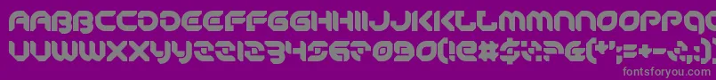 PeaceAndEquality-Schriftart – Graue Schriften auf violettem Hintergrund
