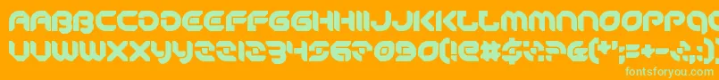 PeaceAndEquality Font – Green Fonts on Orange Background