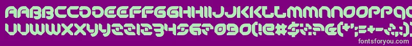 Шрифт PeaceAndEquality – зелёные шрифты на фиолетовом фоне