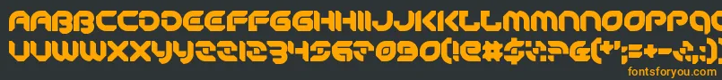 PeaceAndEquality-Schriftart – Orangefarbene Schriften auf schwarzem Hintergrund