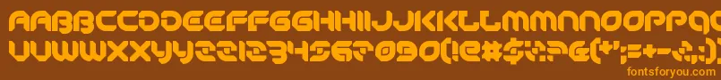 Шрифт PeaceAndEquality – оранжевые шрифты на коричневом фоне