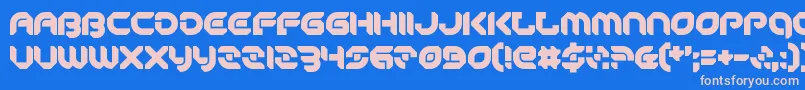フォントPeaceAndEquality – ピンクの文字、青い背景
