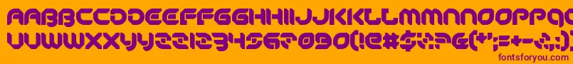 PeaceAndEquality-fontti – violetit fontit oranssilla taustalla
