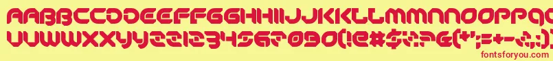 PeaceAndEquality Font – Red Fonts on Yellow Background